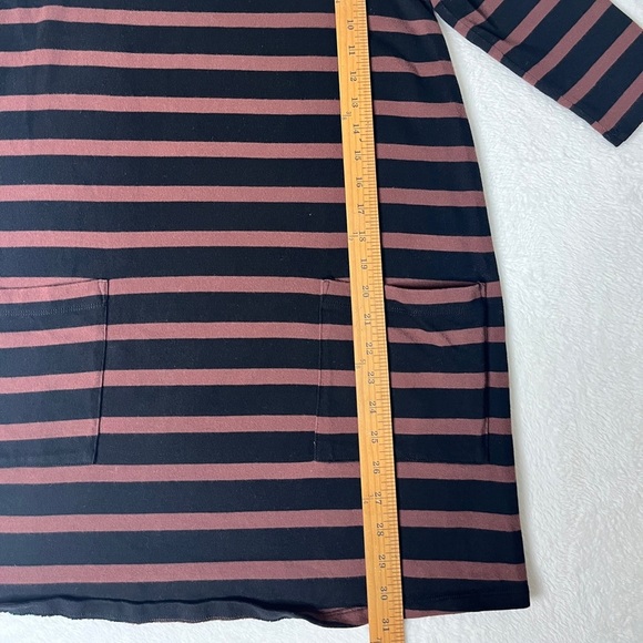 The Nines x Hatch Tunic Shift Dress XS Brown Black Striped Maternity Target Boxy - Picture 8 of 11